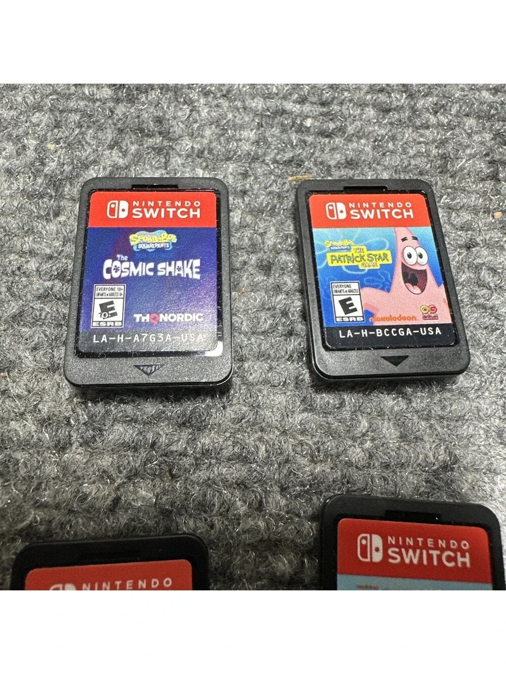 spongebob game lot for nintendo Switch 4 Cartridge No Cases